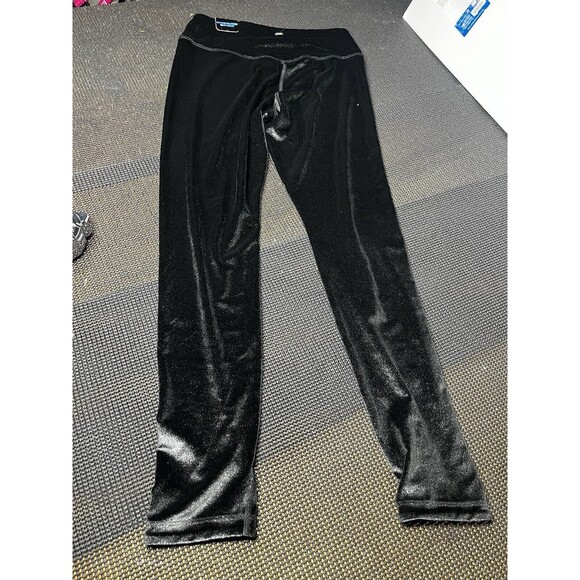 PINK Leggings Womens Large Velvet Ultimate‎ Victoria's Secret Black High Waisted - Picture 4 of 7